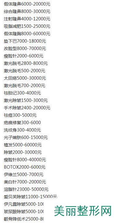 整形价格表，了解整形美容的透明化成本