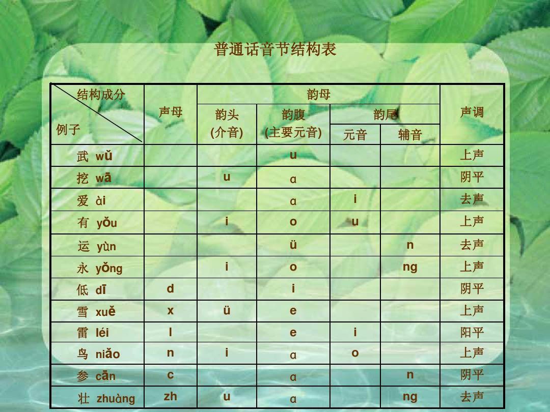 三拼音节，汉语音节的重要组成部分