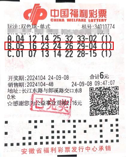 双色球最新一期安徽中奖，幸运之光再现江淮大地